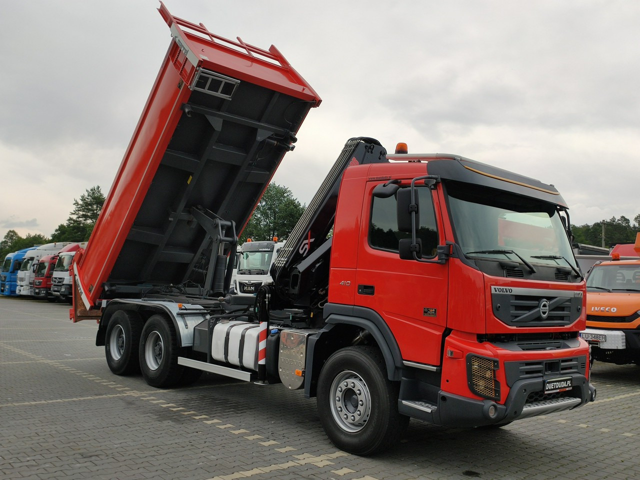 Самосвал, Автоманипулятор Volvo FMX 410 6x4 13L HDS Radiowy Hydroburta: фото 49