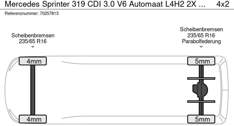 Цельнометаллический фургон Mercedes-Benz Sprinter 319 CDI 3.0 V6 Automaat L4H2 2X Schuifdeur MBUX 190PK Euro 6 15m3: фото 20