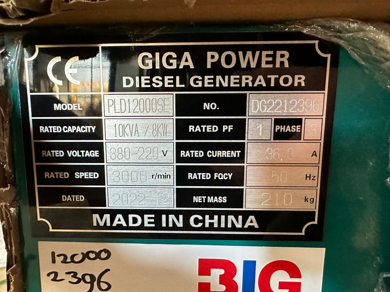 Новый Электрогенератор Giga power Giga power 10 kVA silent generator set - PLD12000SE: фото 11