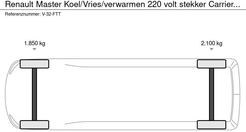 Фургон-рефрижератор Renault Master Koel/Vries/verwarmen 220 volt stekker Carrier Xarios 350 135 PK: фото 17