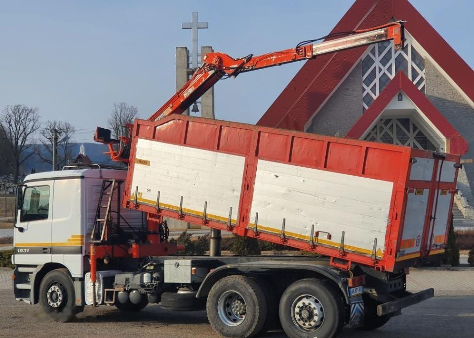 Самосвал Mercedes-Benz Actros 1831 Wywrotka 6x2 / Kiper + HDS Stan * BDB *: фото 6