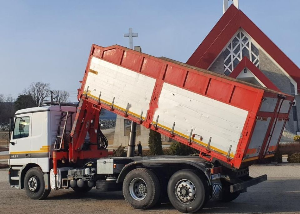 Самосвал Mercedes-Benz Actros 1831 Wywrotka 6x2 / Kiper + HDS Stan * BDB *: фото 9