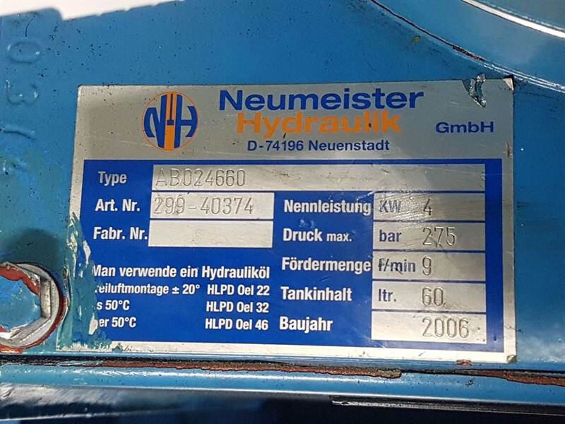 Гидравлика для Строительной техники Powerpack/Aggregaat 4,0KW - Compact-/steering unit: фото 6