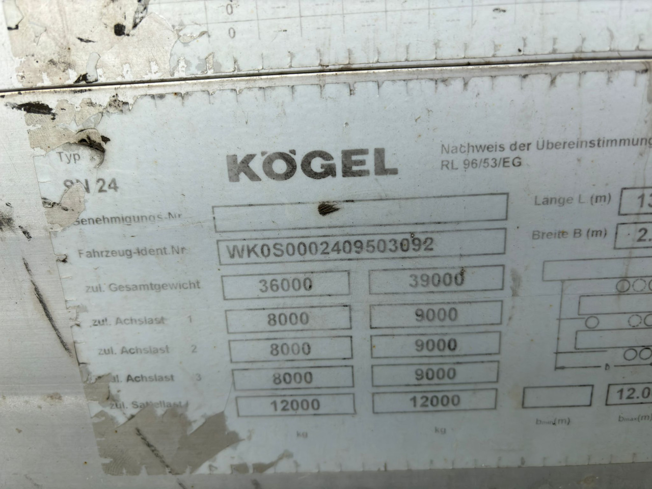 Полуприцеп бортовой/ Платформа KÖGEL SN 24: фото 11