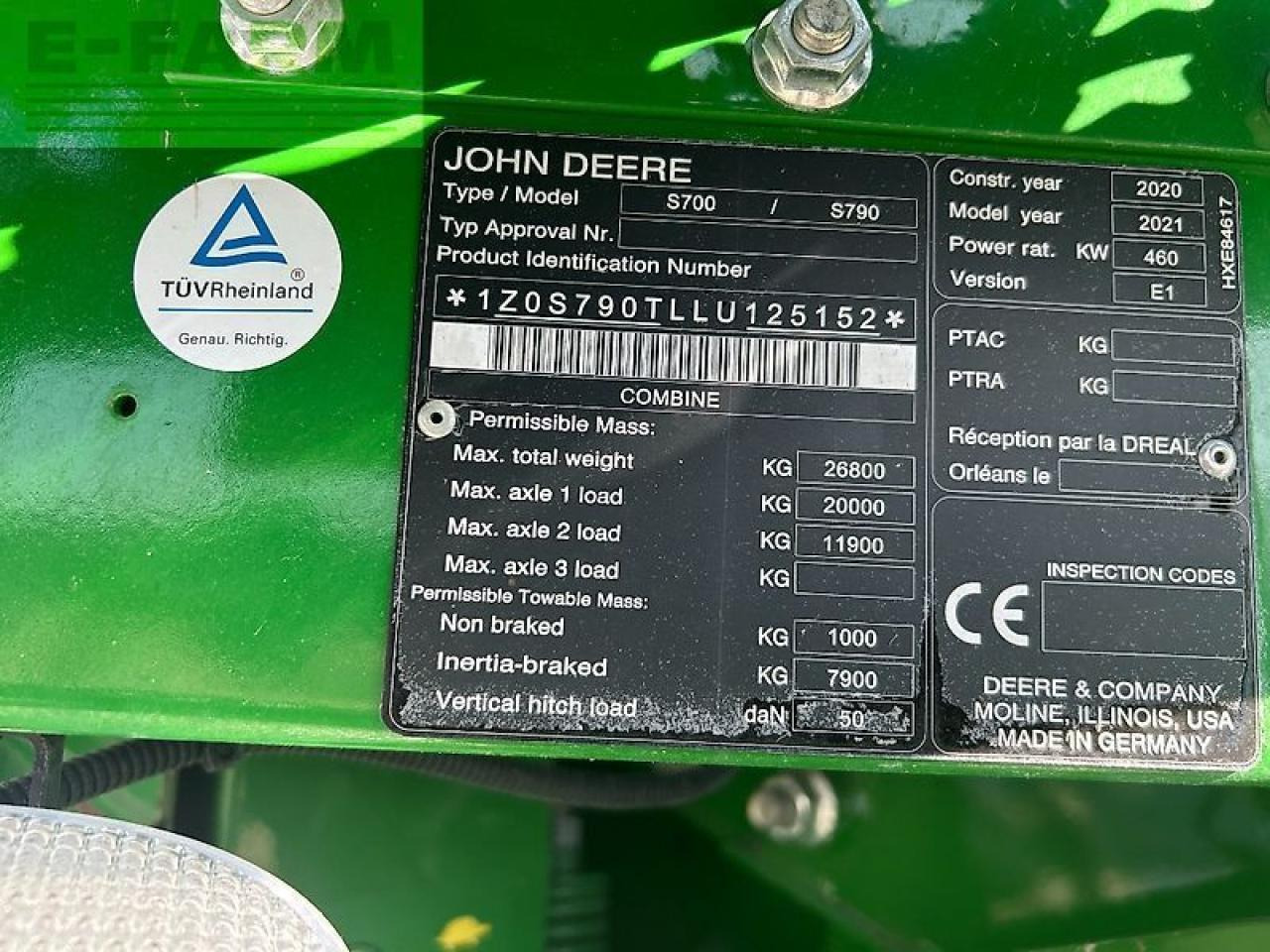 Зерноуборочный комбайн John Deere s790: фото 22